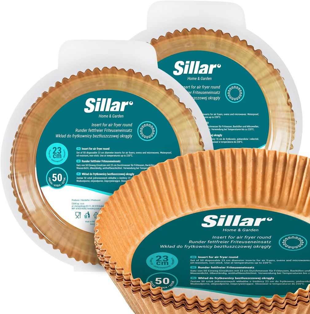 Sillar 100 Stück Rundes Backpapier 23cm für Produktbild 