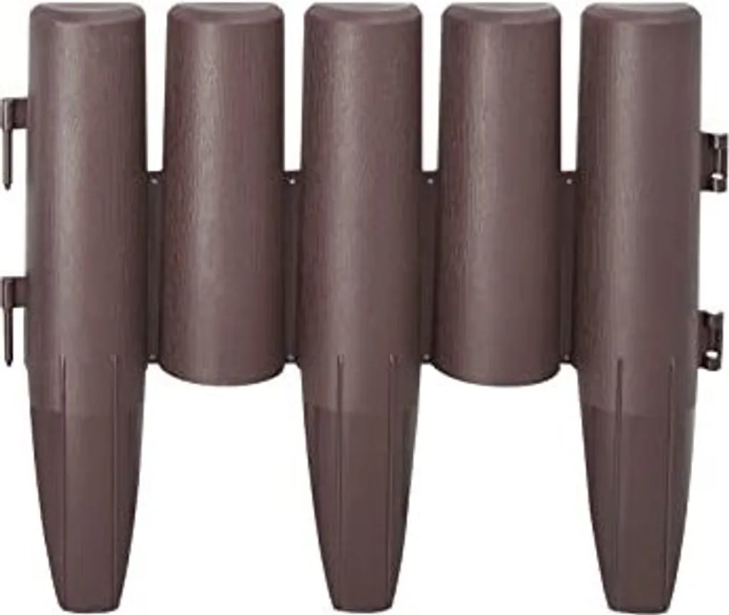 Bordure de pelouse plastique anti-envahissement marron 14m 24cm