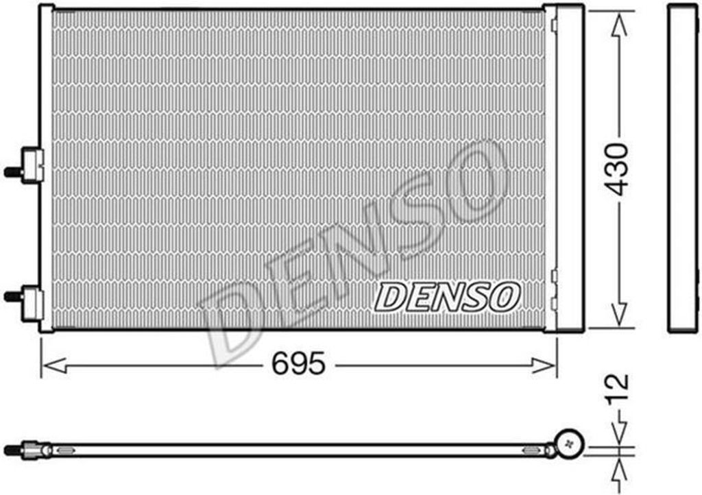 DENSO DCN17061 Kondensator Klimaanlage Klimakondensator passend für MERCEDES-BENZ A-Klasse (W176) +Trockner