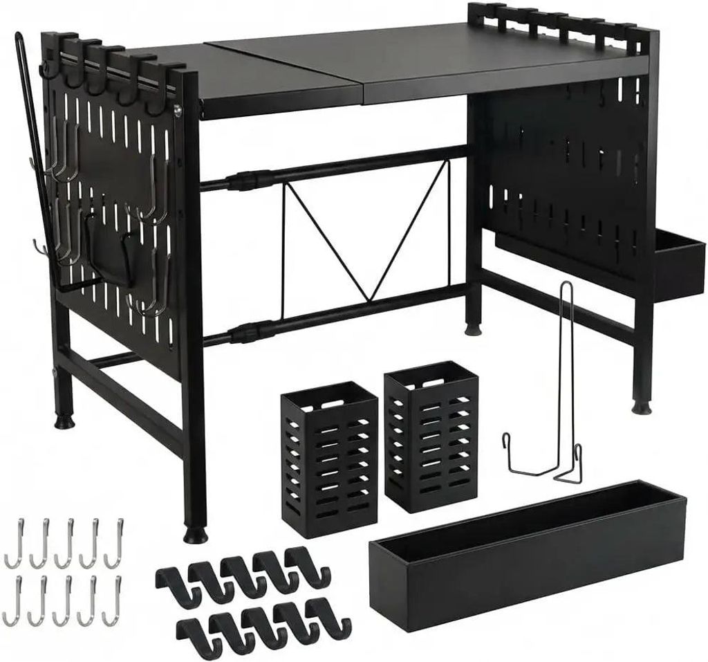 HomeLuxWorld 2-stufiges Mikrowellenregal mit Add Ons, Produktbild 