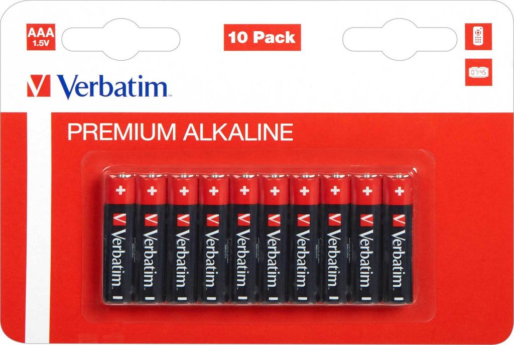 1x10 Verbatim Alkaline Batterie Micro AAA LR 03            Produktbild 