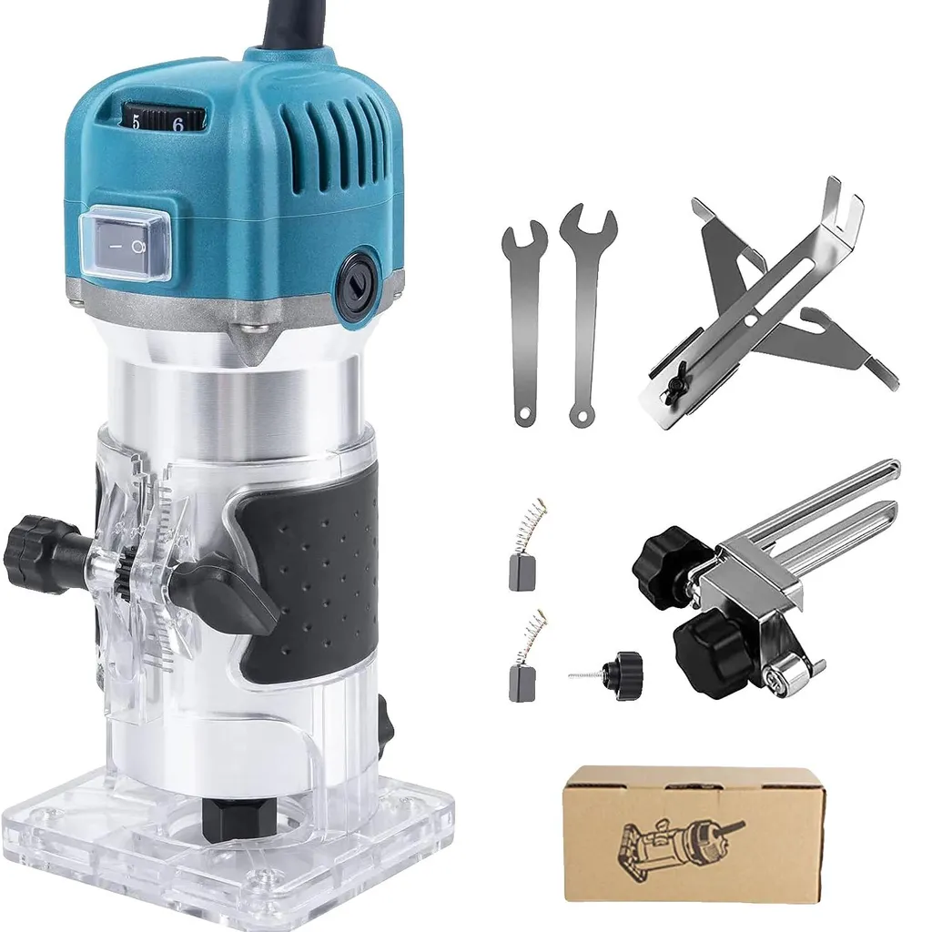 Moteur puissant 800W Toupie à bois 30 000 tr/min en aluminium robuste