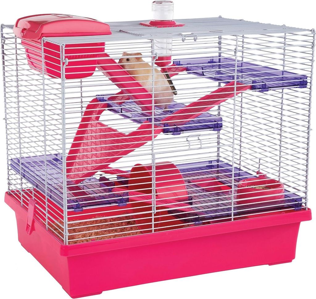 Hamsterkäfig mit Hamsterspielzeug - Rattenkäfig - Hamsterkäfig - Hamsterhaus - Nagerhaus - Nagerkäfig