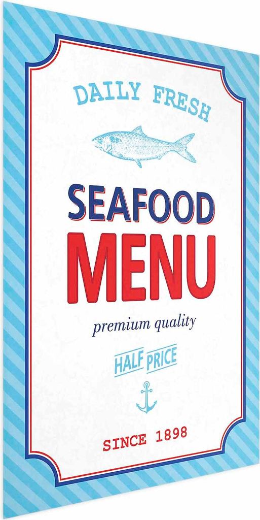 Posterpapier Poster - Menu 29.7x42 cm Text m-A-0903-ao-a