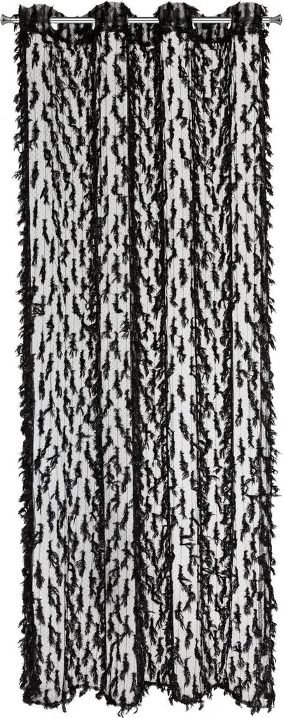 Rideau Victoria noir 140x250 cm : habillez vos fenêtres avec style