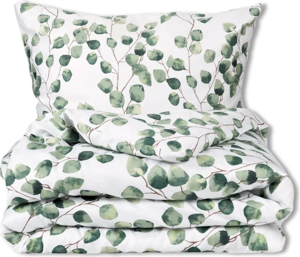 Dormez mieux avec la parure de lit satin 160x200 floral vert anti-plis
