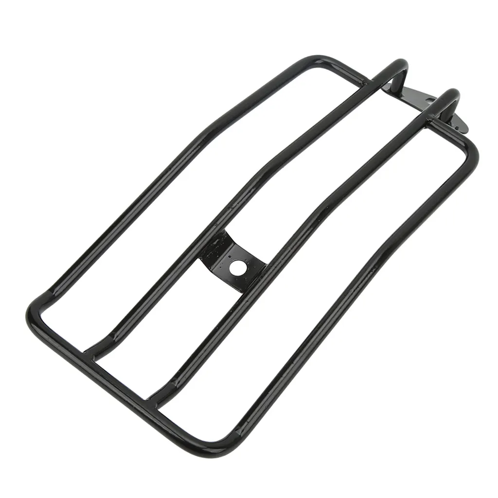 Porte-bagages arrière moto universel en acier noir pour top case rigide