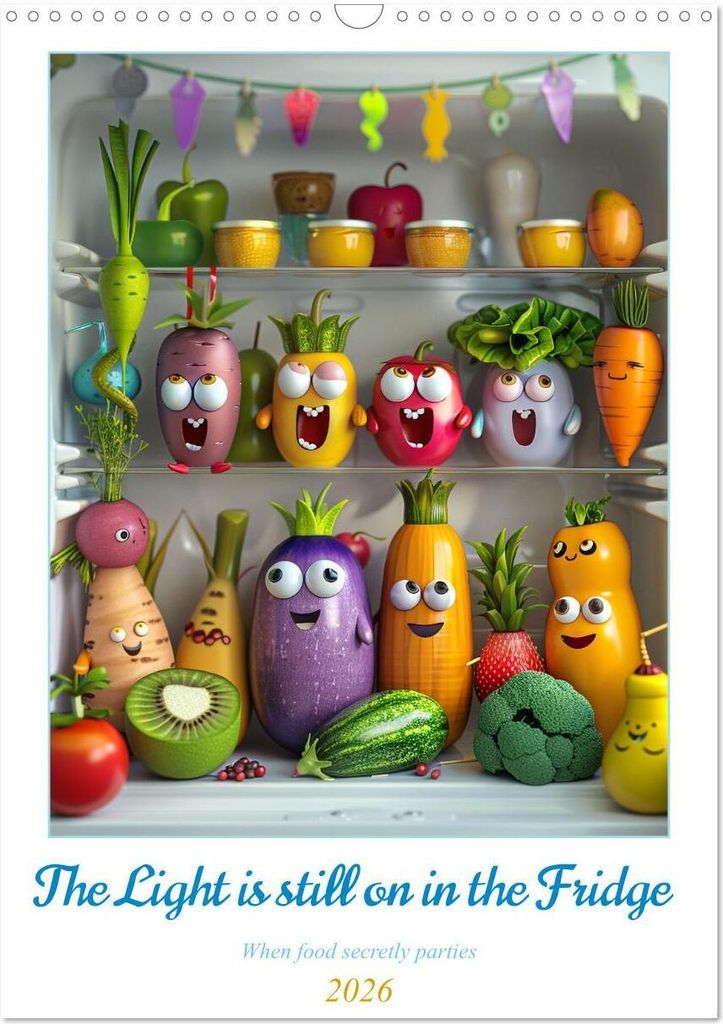 The Light ist still on in the Fridge (Wall Calendar 2026 DIN A3 portrait), CALVENDO 12 Month Wall Calendar
