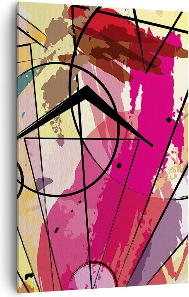 Bild auf Leinwand - Leinwandbild - Einteilig - Abstraktion modern - 80x120cm - Wand Bild - Wanddeko - Wandbilder - Leinwanddruck - Wanddekoration -...