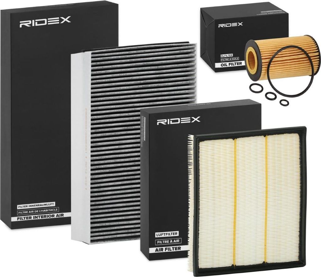RIDEX Filterset Inspektionspaket Filtersatz passend für MERCEDES-BENZ SPRINTER 3,5-t Kasten (906) SPRINTER 3-t Kasten (906) SPRINTER 3-t Kasten (903)