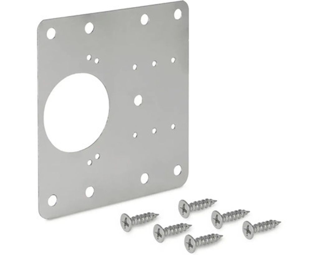 Opravná deska 90x90 mm pro miskový závěs Ø 35mm, nerez Obrázek produktu 