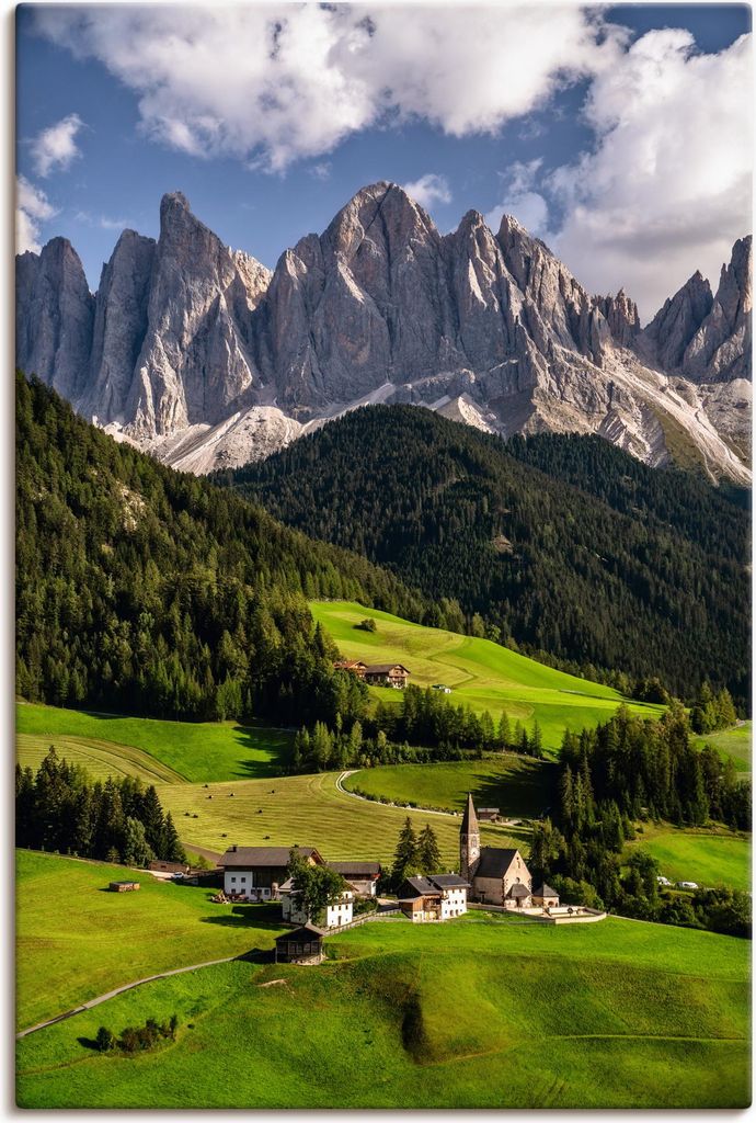 ARTland Leinwandbild Sommer in Südtirol in den Dolomiten Größe: 20x30 cm