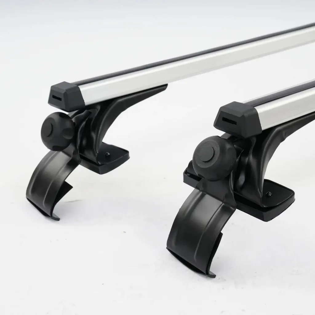 Barres de toit 75kg en aluminium réglables pour voiture sans rails