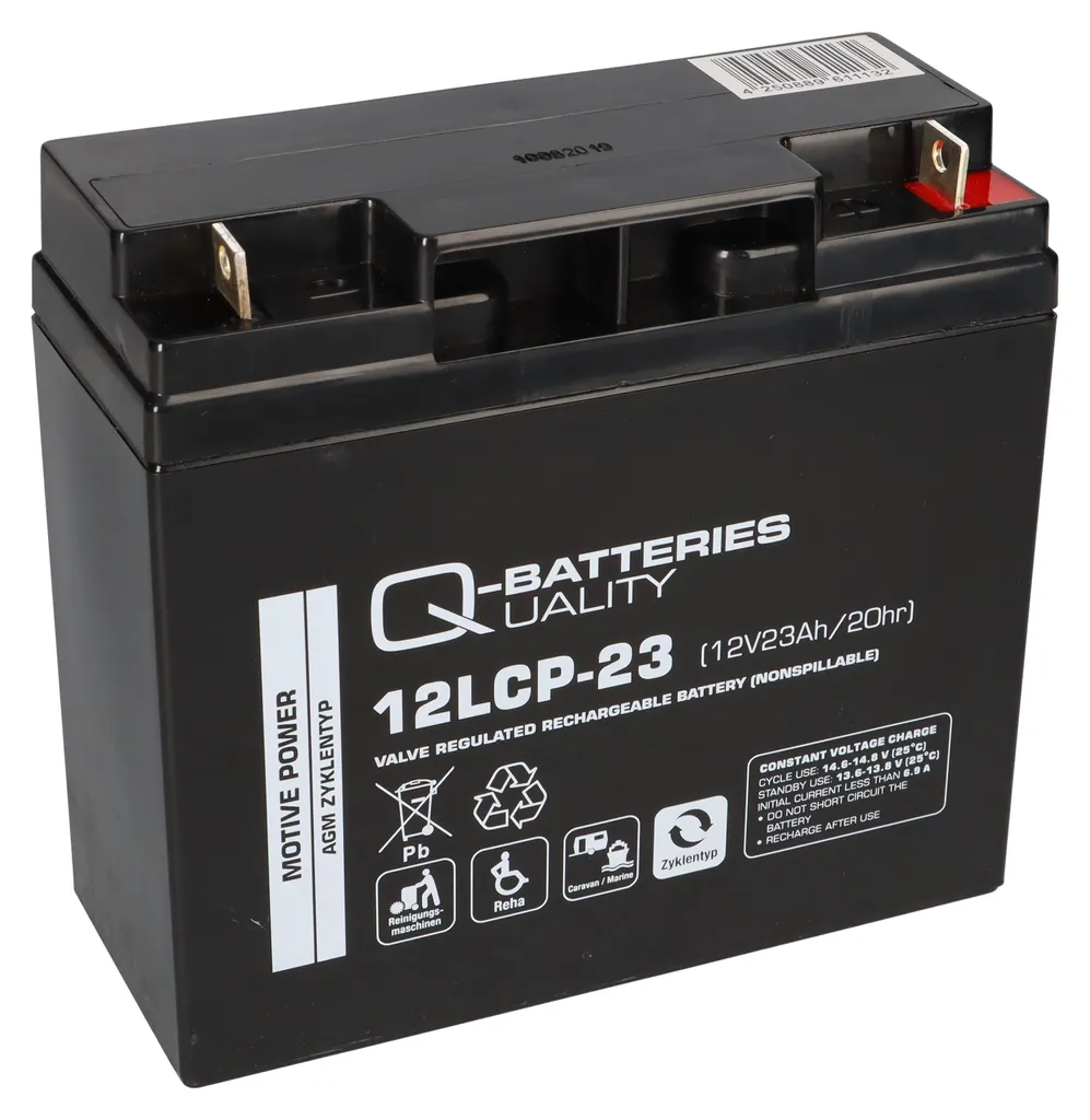 Batterie VRLA 12V 23Ah Technologie AGM sans Entretien Haute Performance