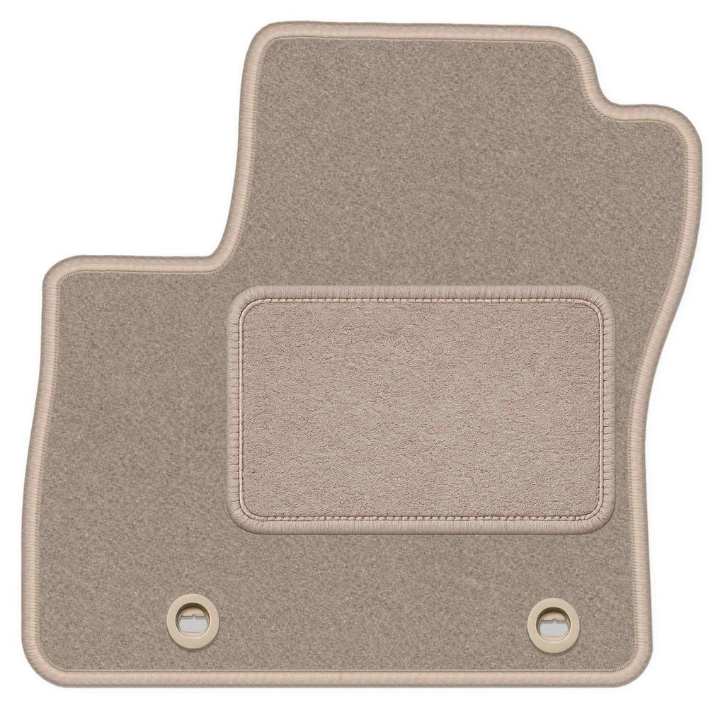 Fahrermatte Velours für Ford C-MAX MK2 2010-2012 (Minivan) – 1-tlg, Beige, passgenau – Wielganizator LUX