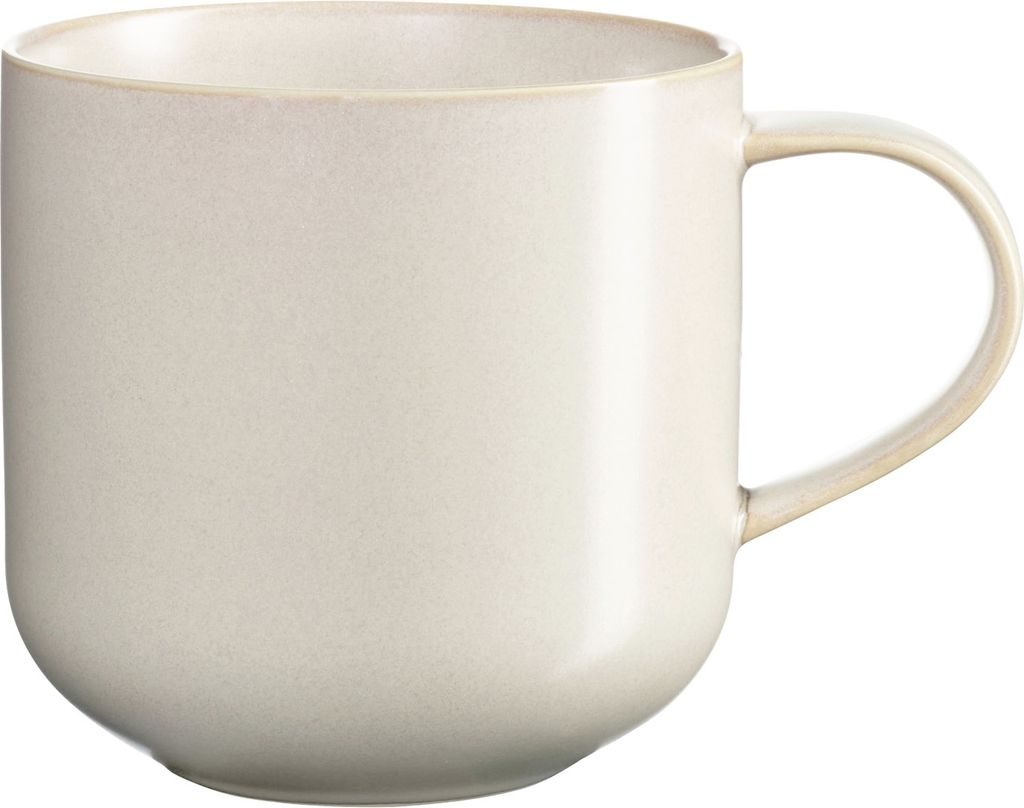 ASA Selection Coppa Henkelbecher, Tasse, Kaffeebecher, Teetasse, Porzellan, Tofu, 400 ml, 19100184