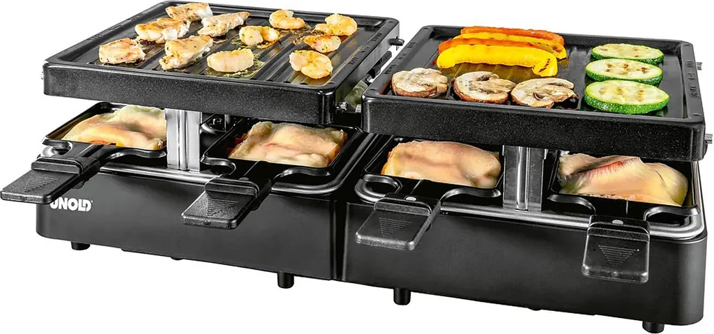 UNOLD 48755 Raclette extensible 8 personnes noir polyvalent et robuste