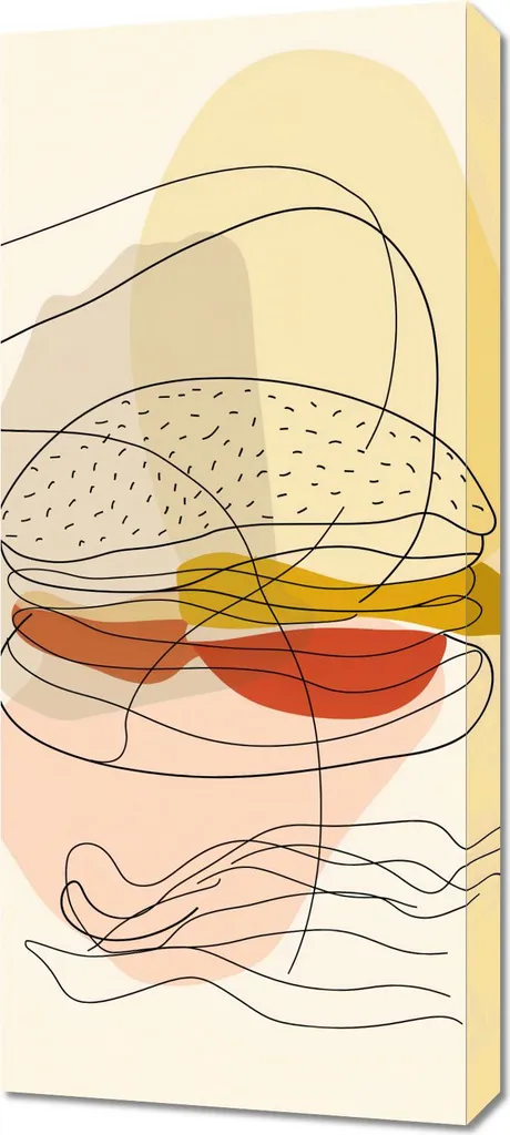 Tableau Petit Burger 40x90 cm - Impression Haute Définition sur Toile