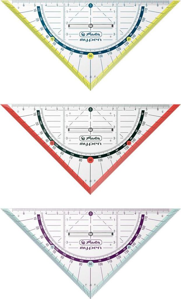 Herlitz Geometriedreieck my.pen mit Griff 16cm