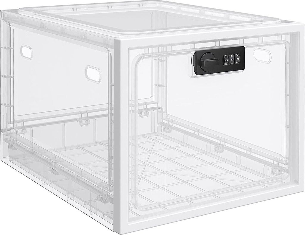 Abschließbare Box, Große Schließbox Sicheren Gegenständen zu Hause- Transparent