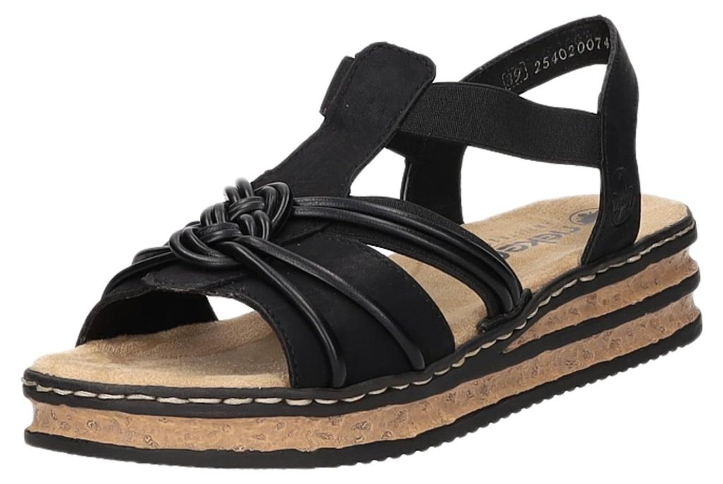Rieker 6296900 629 Damenschuhe Sandalen Hoch Schwarz Produktbild 