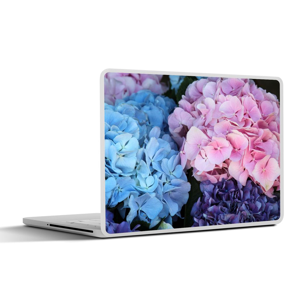 MuchoWow Laptop Aufkleber Sticker Cover Blumen - Strauch - Hortensie - Botanisch 32.5x23.5 cm - Sticker für Laptop - Selbstklebend