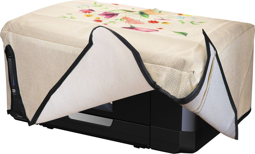 kwmobile Leinen Cover kompatibel mit Epson Expression Premium XP-830 Hülle - Tasche für Drucker - Staubschutzhülle Schutzhaube Schutzhülle - Al...