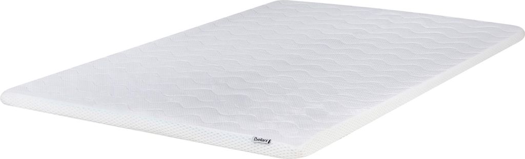 BELIANI Matratzentopper Weiß Gelschaum 120 x 200 cm Polyester Bezug Komfort Schaumtopper