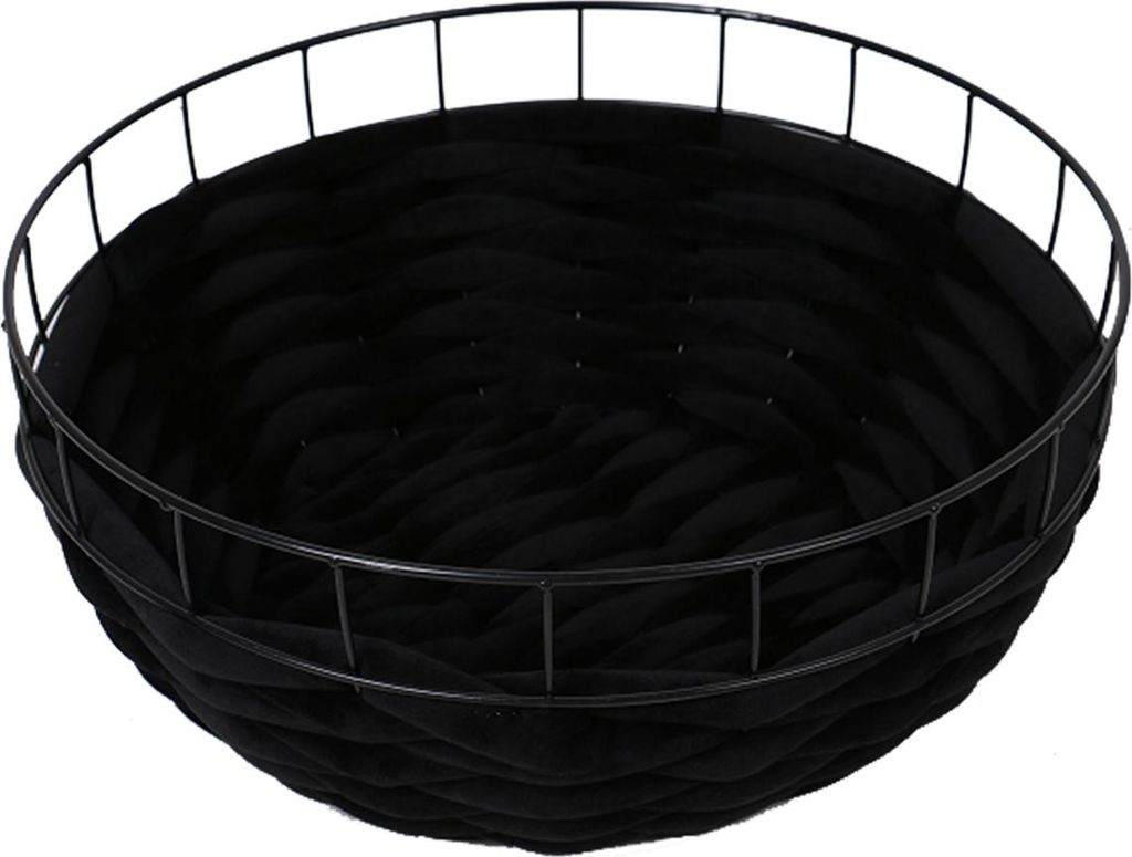 D&D Home Kattenbed Ferry Zwart – ronde kattenmand van Productafbeelding 