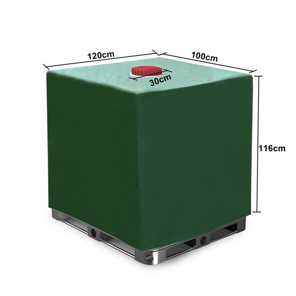 Mng Wassertank Abdeckung, Abdeckung für 1000 L Ibc Tank, Anti-Staub Anti-UV  Anti-Regen (116 x 100 X 120 cm)