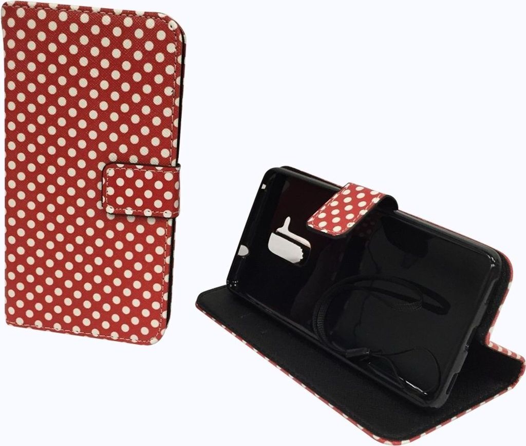Handyhülle Tasche für Handy Huawei Honor 5c Polka Dot Rot Produktbild 