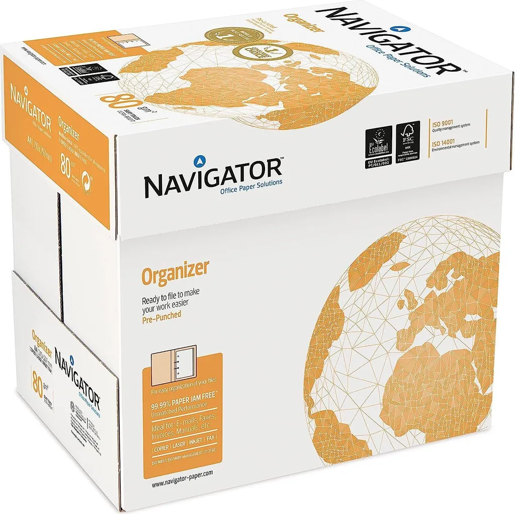 Papier d'impression A4 perforé pour archivage facile - Blanc 80g 2500 f.