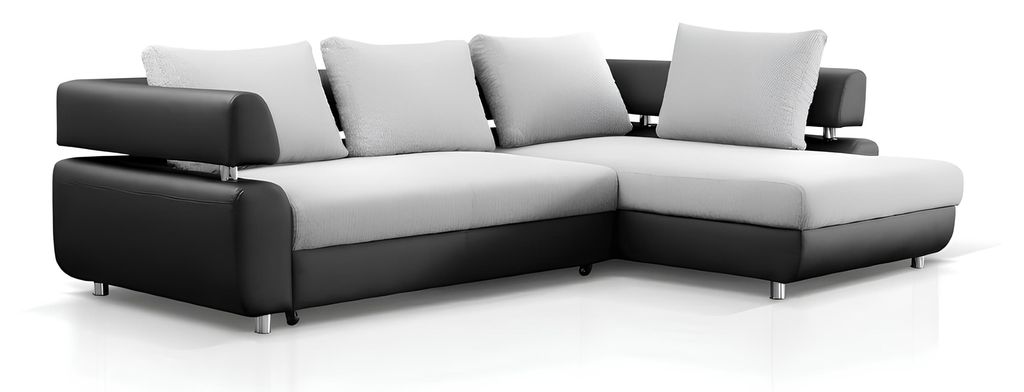 Ecksofa Wohnlandschaft + Bettfunktion Sofa Ecksofa Couch Ecke Polster Garnitur