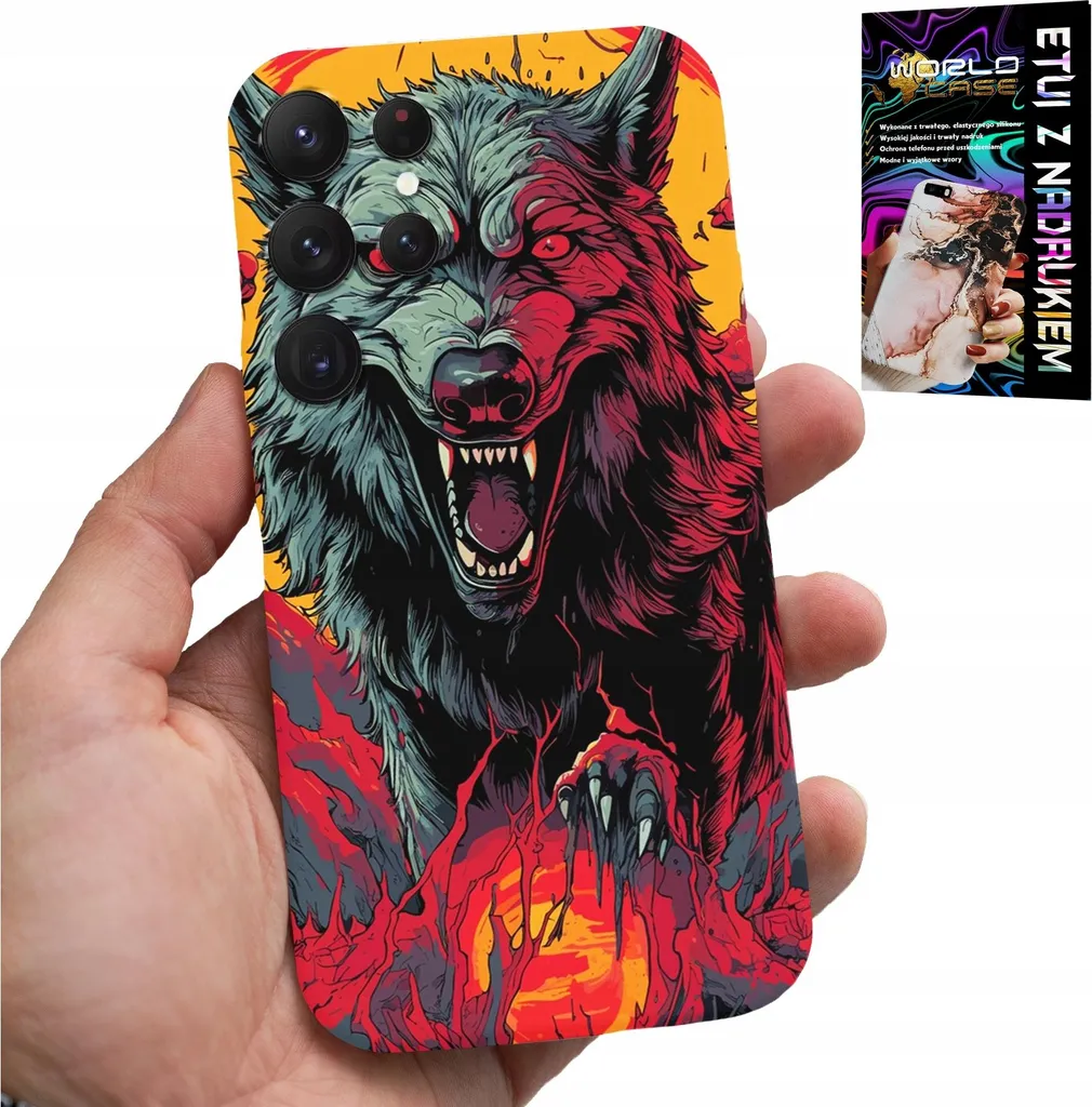 ETUI PER SAMSUNG GALAXY S22 Ultra - WOLF WOLF WATAHA SUPER MODELS + FOLIA