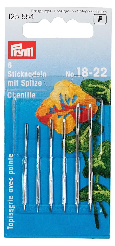 Prym 11255540, Handnähen, Chenille-Nadel, 18, 19, 20, 21, Produktbild 