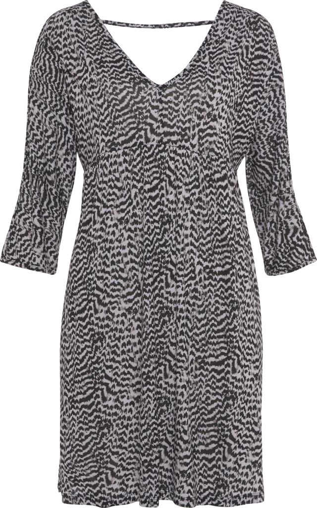 VIVANCE Jerseykleid schwarz-weiß bedruckt Größe 34