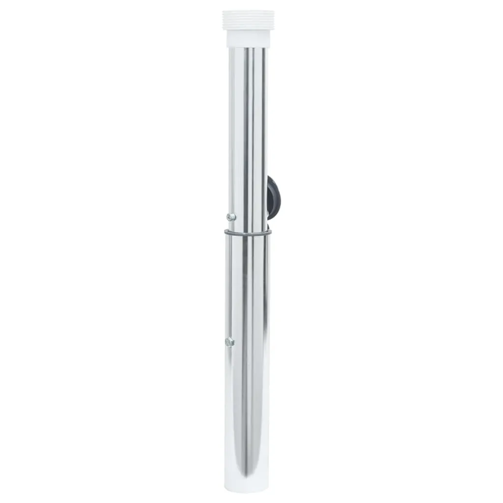Pied de parasol à sceller douille de sol jardin en aluminium argent