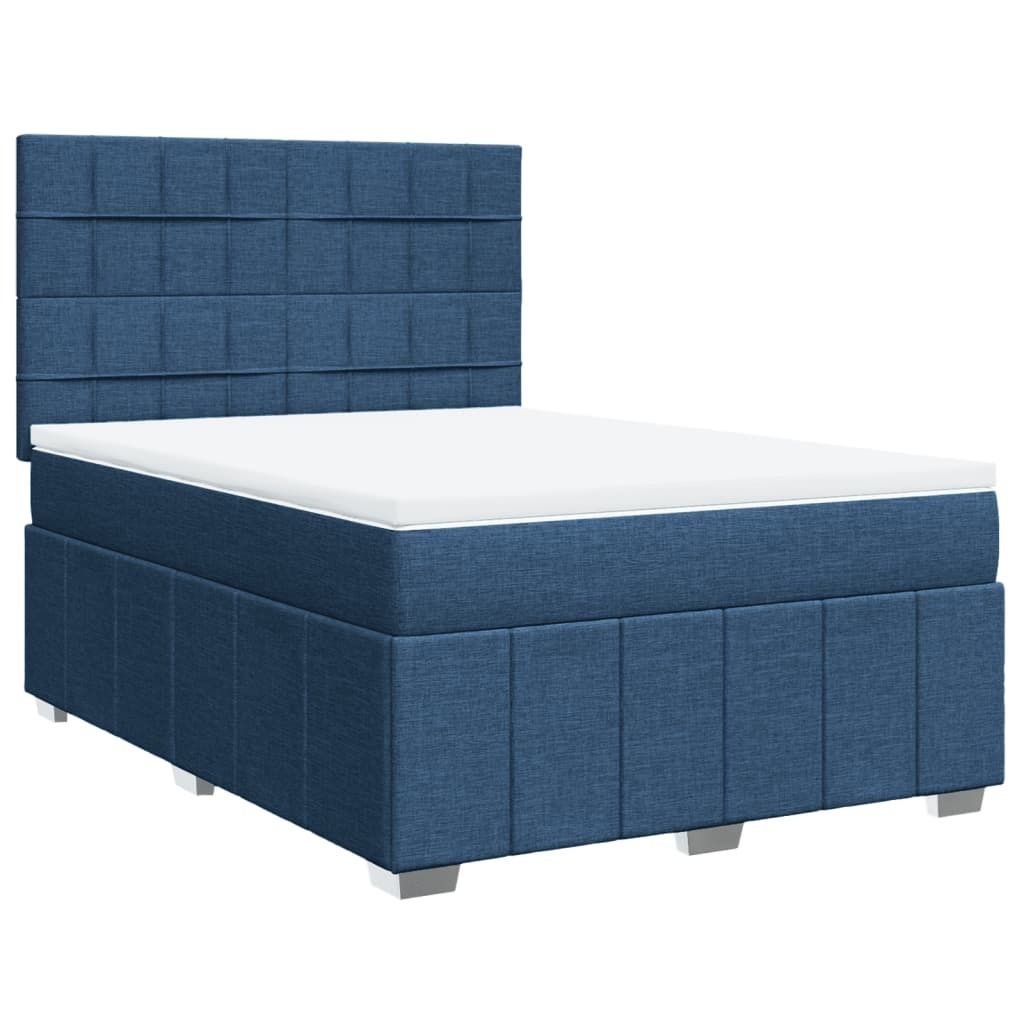 "WINTER SALE"Boxspringbett Modernes/Doppelbett - Polsterbett Erwachsene/r /Kind - mit Matratze Blau 160x200cm Stoff - Klassische Betten NeuMöbel62...