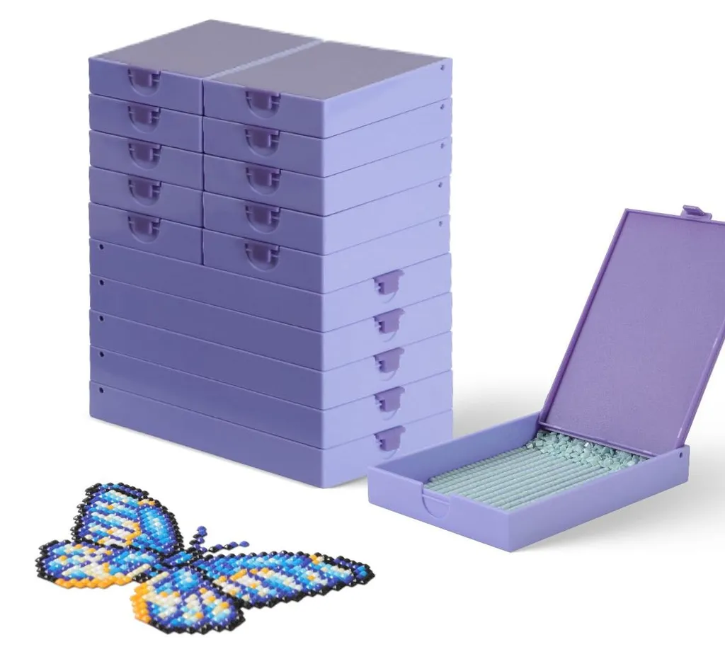 Organisateur peinture diamant anti-renversement - Plateaux 2-en-1 x15