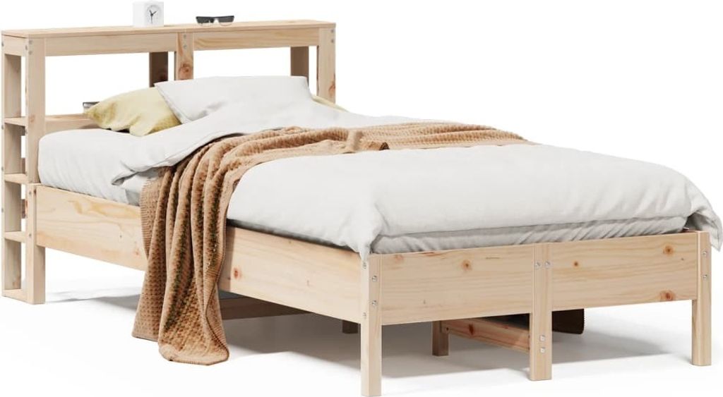 vidaXL Massivholzbett ohne Matratze 120x190 cm Kiefernholz