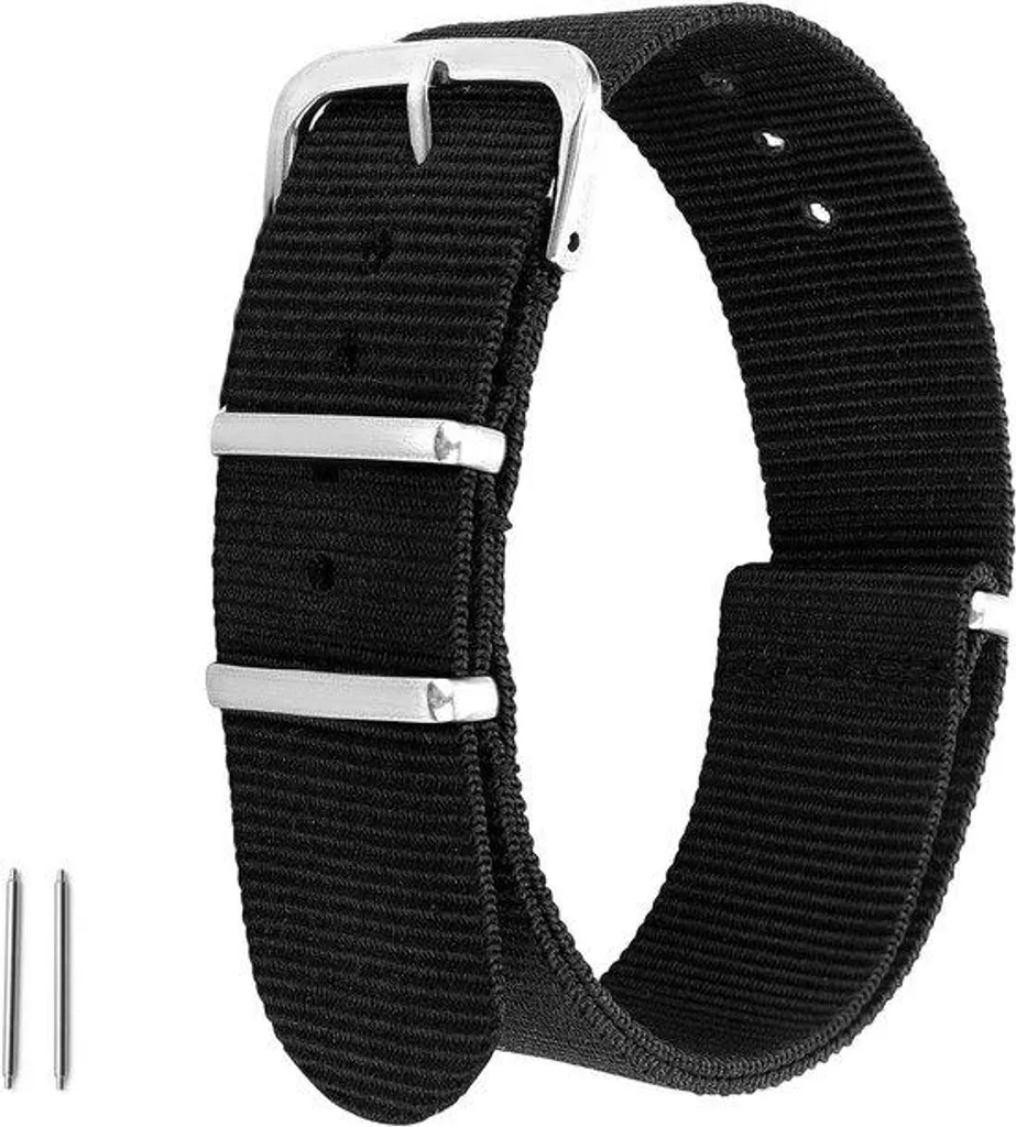 Bracelet de montre en nylon militaire pour hommes résistant 18-22 mm