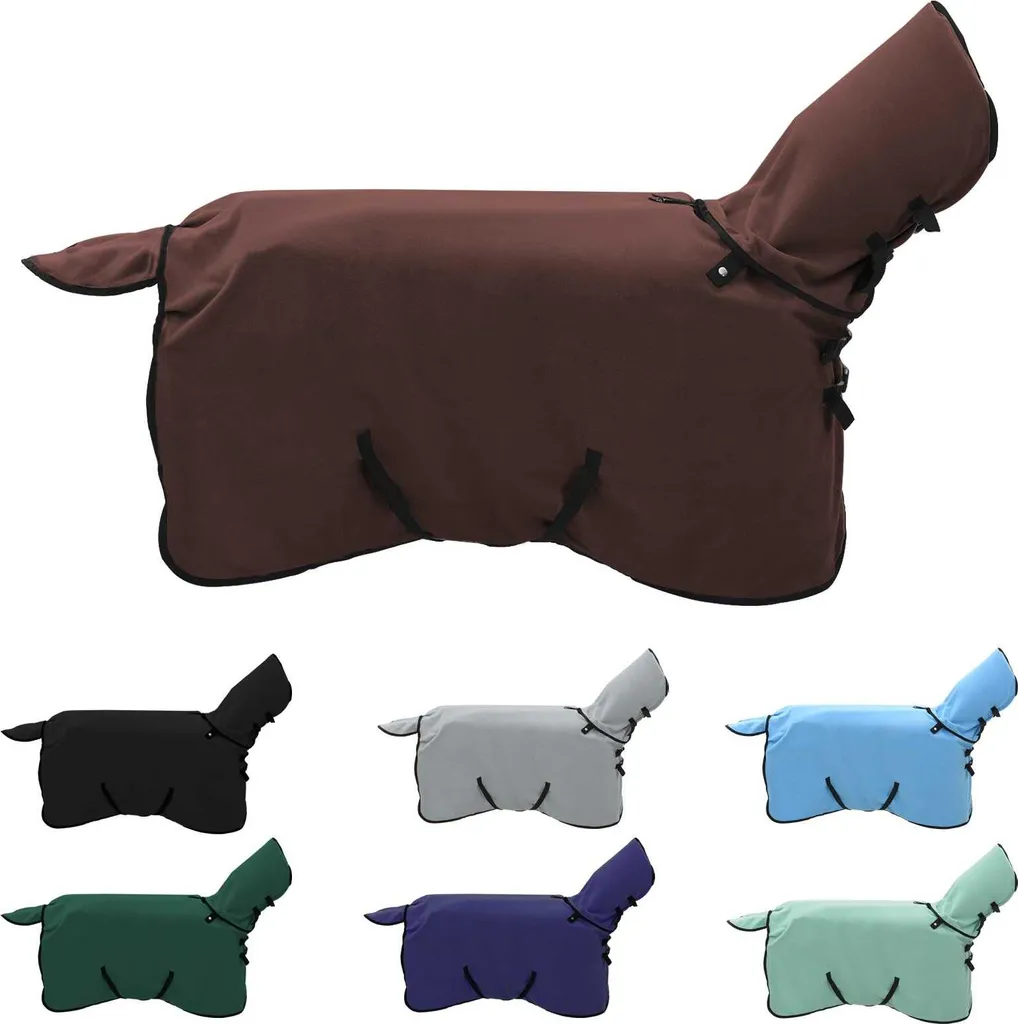 Offerta Coperta per Cavalli Marrone Scuro vidaXL | Poliestere di Qualità