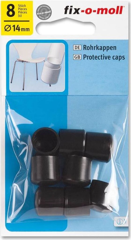 Rohrkappen rund 14mm schwarz fix-o-moll Produktbild 