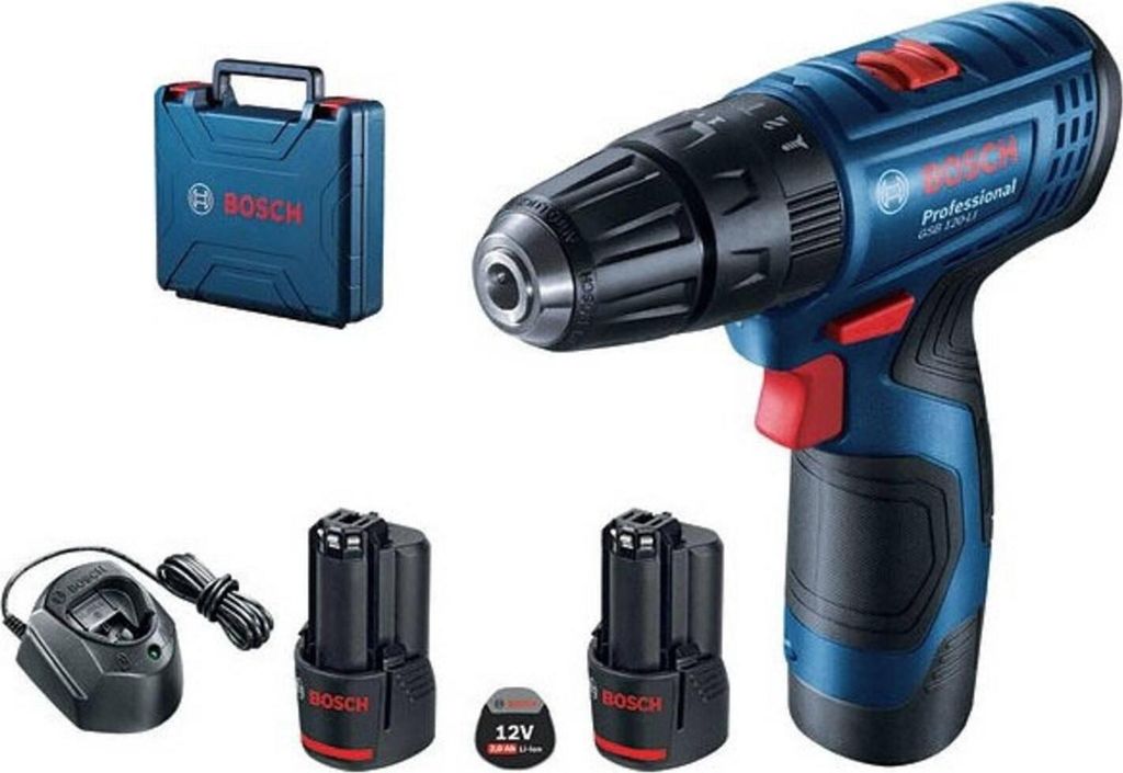 GSB 120-LI 06019G8100 Akku-Bohrschrauber 12V (2x 2,0 Ah) inkl Zubehör im Koffer