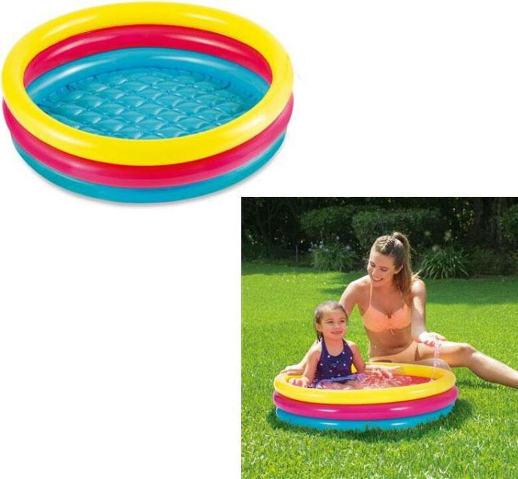 Summer Waves Baby Planschbecken Swimmingpool Kinder Pool aufblasbarer Boden 86cm
