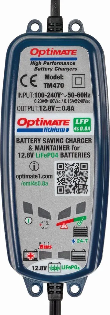 Chargeur OptiMATE Lithium 4S 12.8V avec programme de récupération - 8