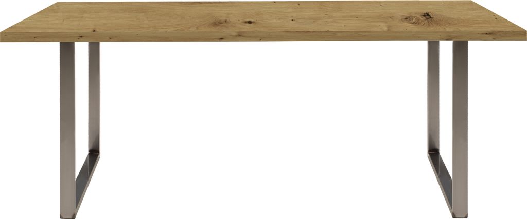 Esstisch >TABLES< Artisan Eiche Nachbildung, U-Metallgestell rohstahl- 180x74,7x90cm (BxHxT)