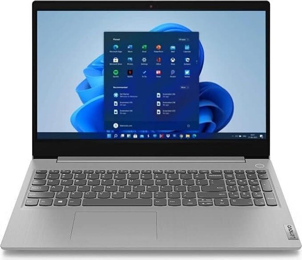 Lenovo (15,6 Zoll FullHD Notebook (1.6kg), großer 6h Akku, Core i3-1005G1, 4 Threads, 3.4 GHz, 8GB DDR4, 256 GB SSD, Intel UHD, HDMI, Webcam, BT