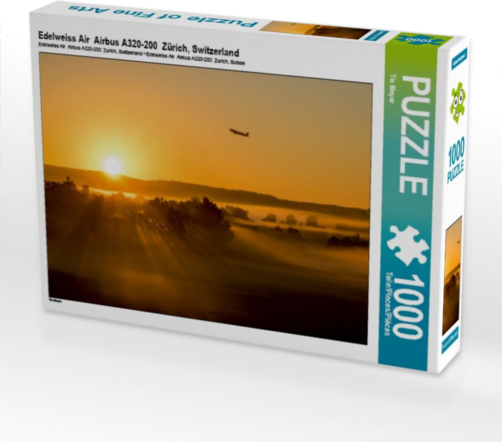 Calvendo Edelweiss Air Airbus A320-200 Zürich, Switzerland 1000 Teile Puzzle quer 640x480mm, Meyer Tis; 7447763