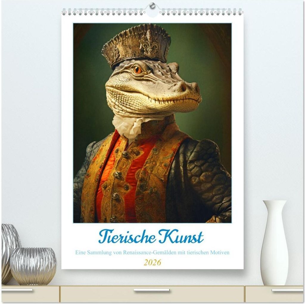 Tierische Kunst - Eine Sammlung von Renaissance-Gemälden mit tierischen Motiven (hochwertiger Premium Wandkalender 2026 DIN A2 hoch), Kunstdruck i...